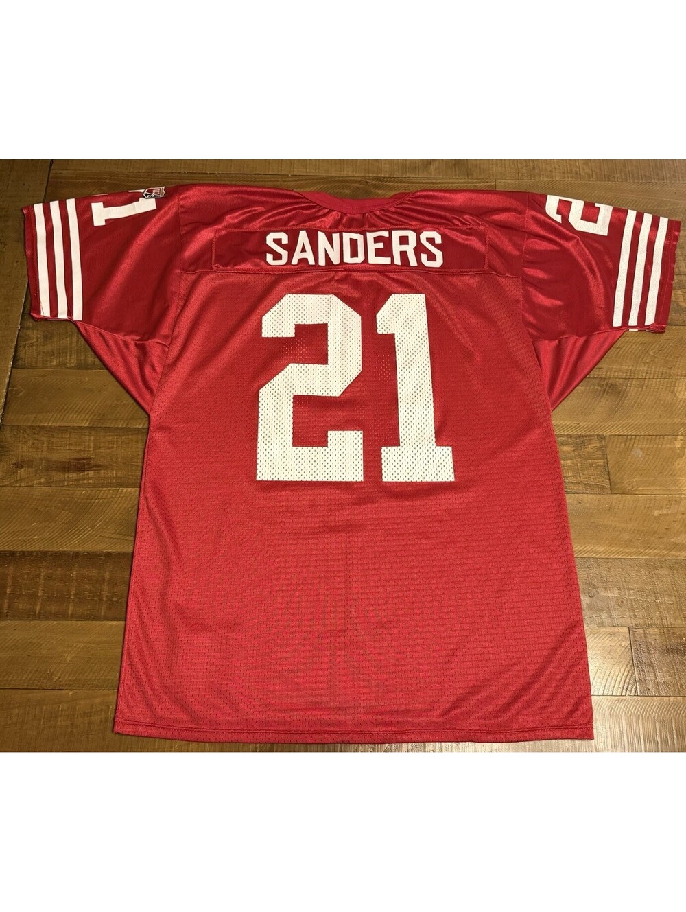 Vintage Deion Sanders 49ers Jersey #21 Wilson Team NFL Made USA Size L 90s